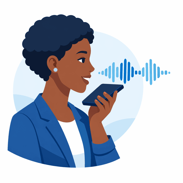 Person speaking into their phone